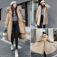 Long Parka Coat Detachable Faux Fur Trim 3 1 Versatile Winter Jacket Hooded Quilted Down Alternative Coat Commuting & Outdoor
