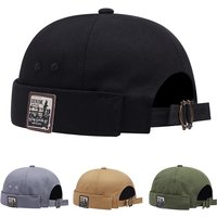 Kurze Mode Hut Frauen Trend neue Retro randlose Melone Haut Hut Mode vielseitige Hut Männer Straße Hip Hop Kappe ohne Visier