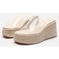 Women with plus-size wedge sandals wear platform sandals