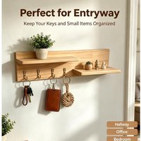 Creative Living Room Simple Wall mounted Rack Key Hooks Multifunctional Shelf Entryway