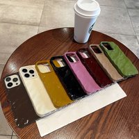 3D Wrinkle Pattern Compatible 17 Pro Max Phone Case Solid 16 Model 14 15 Minimalist Style