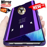 Flip Smart Mirror Case Samsung Galaxy S21 S20 FE Ultra S8 S9 S10 Plus F62 M62 S7 M21 M31 M30s M40s M60s M80s M51 S10