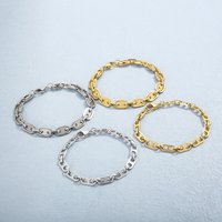 Jewelry Street Coffee Beans Stainless Steel 304 Pig Nose Character Bracelet