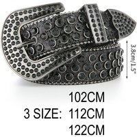 HOT Fashion Rhinestone Belt Western Cowgirl Bling Studded Design Leather Diamond Waistband Jeans Dress