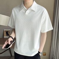 Clothing Short Sleeved T Shirt Polo Shirt High End Summer Trend Retro Loose Style Collar Short Sleeves
