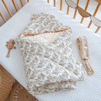 Spring Autumn Padded Ear Quilt Cotton Print Birth Room Bean Blanket Thickened Quilt