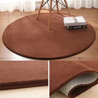 Generation coral fleece round short wool carpet home living room bedroom carpet computer chair hanging basket mat bedside floor mat