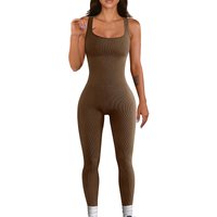 Women's Threaded Pants Jumpsuit Seamless Stretch Sportswear Fitness Yoga Wear