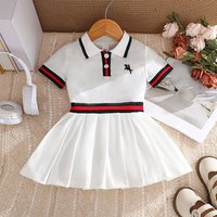 Vestido de verano informal para madres e hijos, para niñas pequeñas, con falda cruzada, moda infantil