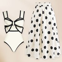 Women's Clothing Sexy One Piece Swimsuit Female Chiffon Skirt Swimsuit Swimming Suit