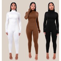 Clothing solid tight sports fitness jumpsuit pants