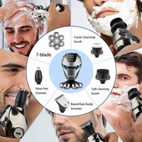 mecha Man electric shaver smart men’s hair clipper seven-blade home rechargeable electric shaver