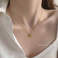 Love Necklace Women's Collarbone Chain Light Luxury Niche Design Sense New Titanium Steel Pendant Simple