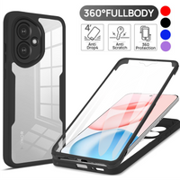 3In1 360° Screen Protector Transparent HD Case Honor 400 Pro Lite Smart X6c X7d 5g Pc+Tpu Shockproof Phone Back