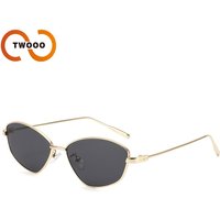 Two Circles Personalized Metal Cat Eye Frame Sunglasses Party Style Sunglasses T1278