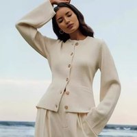 Soft Cashmere Blend Button Front Cardigan Slim Fit Long Sleeve Knit Sweater Coat Pockets