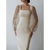 Clothing simple temperament embroidery patchwork hip dress