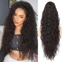 Synthetic Ponytails Wig Corn Perm Long Curly Hair Fluffy Clip Ponytail Wig Ponytail