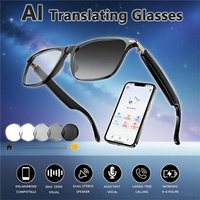 AI Smart Glasses Supporting Real time App Translation 164 Languages Photochromic Lenses Flat Lenses.
