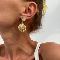 Summer Style Fashion Conch Shell Pendant New Light Luxury Pearl Earrings For Women