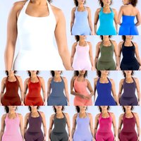 European American Style Fashion DFYNE Alternative Halter Neck Backless High elasticity Non transparent