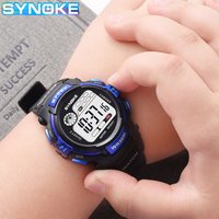 Digital Sports Watch LED Backlight 30M Waterproof Large LCD Display Durable Plastic Strap Dial Large Dial