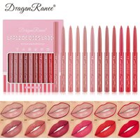 12-Piece Lipstick & Lip Liner Set For Women - Long-Lasting, Non-Fading, Matte Finish, With Beige Brown Shades Included