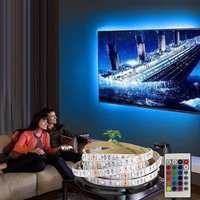 5VLED Strip Light1-5M RGB With USB 24Key Infrared Remote Control For Color Change Brightness SMD Suitable For Holiday Decoratin(