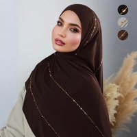 Scarves Modal Solid Hot Diamond Long Scarf Wholesale High Quality Breathable Soft Feel Mercerized Cotton Scarf