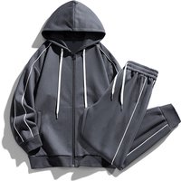 Clothing sportswear suit 2024 autumn long sleeved cardigan striped hoodie casual suit