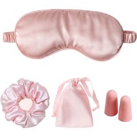 3D Contoured Sleep Mask For Side Sleepers – Ultra-Soft Breathable Eye Cover With Light Blocking & Adjustable Strap (Includes Travel Pouch & Earplugs)