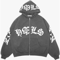 Clothing zipper sweatshirt letter print hoodie trend oversize hoodie student clothes