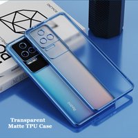 Plating Frame Transparent Matte Anti Fingerprint TPU Case Xiaomi Redmi K40S K50 K30S Pro Airbag Anti drop Full Cover