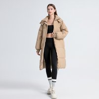  Oversized Long Puffer Coat Hood – Thickened Knee Length Winter Jacket Streetwear Korean Style 