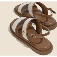 Wakaki beach flat bottomed buckle outer sandals 2024 summer fashion casual all match Roman sandals