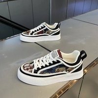 Diyan Summer 2024 Breathable Fashion Versatile Canvas Trendy Thick Sole Graffiti Casual Sports Shoes