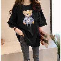 T shirt summer Korean version loose cartoon printed student short sleeve T shirt