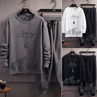 Clothing Snow Mountain Long Sleeve Sweater Suit Autumn Thin Cotton Round Neck Pullover Fashionable Watermark Two Piece Suit