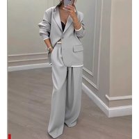 Stylish Ribbed Blazer & Pants Set – Elegant Office & Casual Outfit Stretch Fit Two Piece Suit