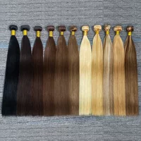 100% Straight Human Hair Bundles Hair Extensions 613 Highlight Hair Solid Raw Bundles Braiding On Sale Clearance