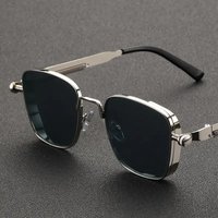 2025 Retro Square Frame Steampunk Metal Sunglasses Universal Europe America Personalized Sunshade Glasses