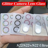 Camera Protector Glass Samsung Galaxy S22 Ultra S22 Plus S22+ Glitter Transparent Full Cover Camera Lens Glass Film