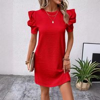 Clothing Multiple Colors Puff Sleeve Tunic Dress