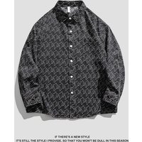 Cowboy 2024 spring autumn trendy brand jacquard long sleeved loose casual couple shirt jacket