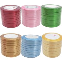 Ribbon Satin 2 Satin 25 Size Ribbon 0.6CM Wide Ribbon Gift Packaging Belt Flowers Gift Packing Belt