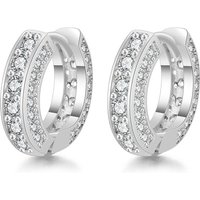 Hip-hop Personality Earrings for Men and Women Micro-inlaid Zircon Gold-plated Round Earrings