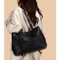 2026 Retro Versatile Single Shoulder Underarm Bag Handheld Tote Bag Large Capacity Woven Pattern Bag