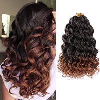 Synthetic Braiding Hair  Ocean 9Inch 8Packs Wave For Black Women Deep Curly Twist Crochet Braids Water Wavy