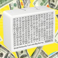 Unisex Home Counter Piggy Bank Wooden Crafts Money Box with Counter Children’s Gift Box