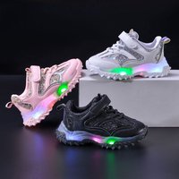 Children’s Shoes Spring And Autumn Luminous Sports Shoes Boys And Girls Baby Lde Light Shoes Non Slip Leather Sequin Shoes 1 6 Years Old Light Shoes